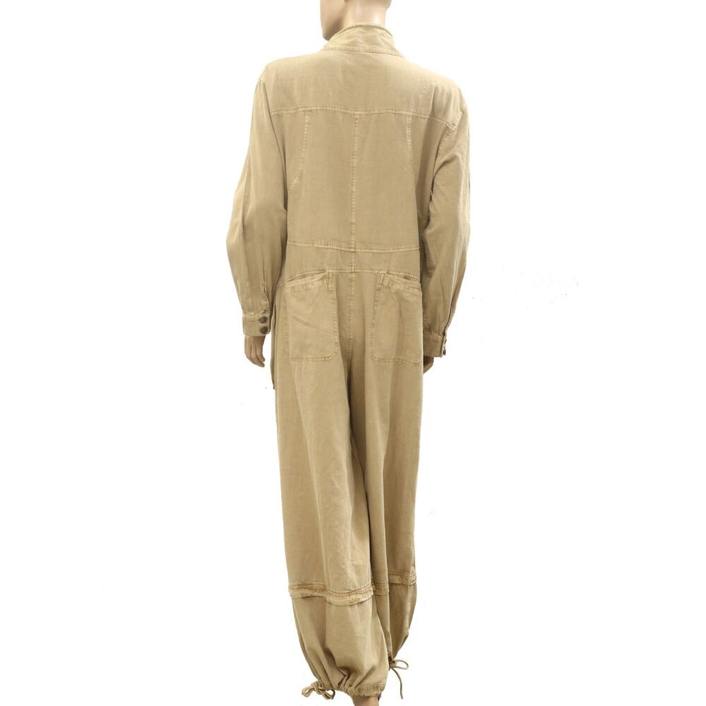 Free People We The Free High-Line One-Piece Jumpsuit Twill Dress Cotton M 287557 - Picture 8 of 10